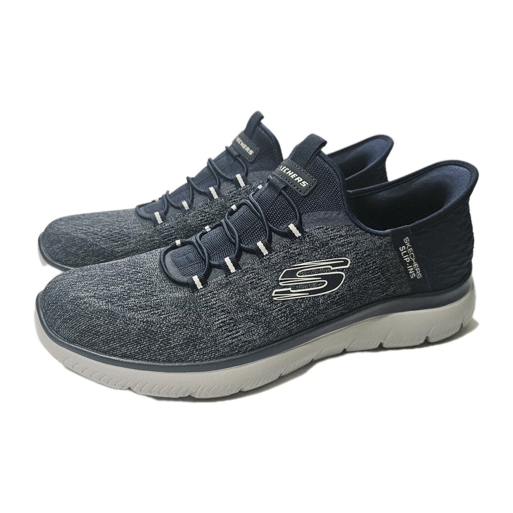 Skechers Men's Slip Ins Hands Free Sneakers Sports Shoes Size 11 Blue 232469 - Picture 1 of 10